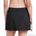 Sorrica Women's Solid Color High Waisted Swim Skirt Skort Bikini Bottom Swimdress Black B07CZNKBVW